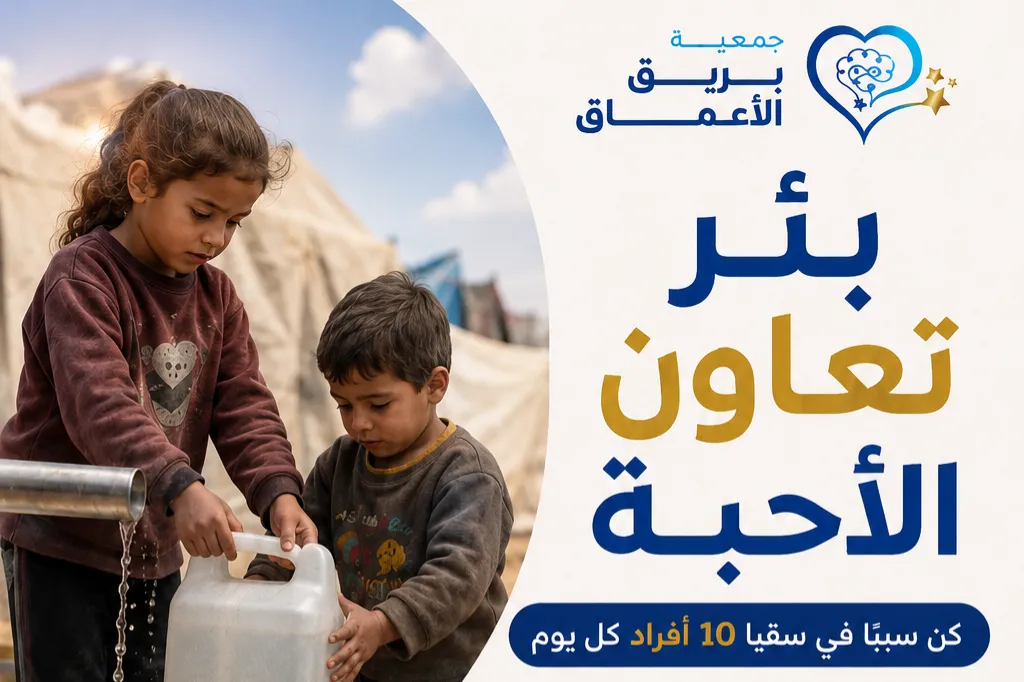 بئر تعاون الأحبة - سهمك يسقي 10 أفراد يوميًا