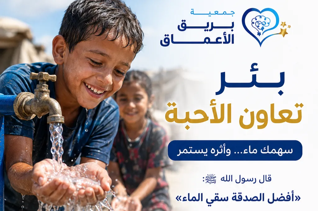 بئر تعاون الأحبة - سهمك يسقي 10 أفراد يوميًا